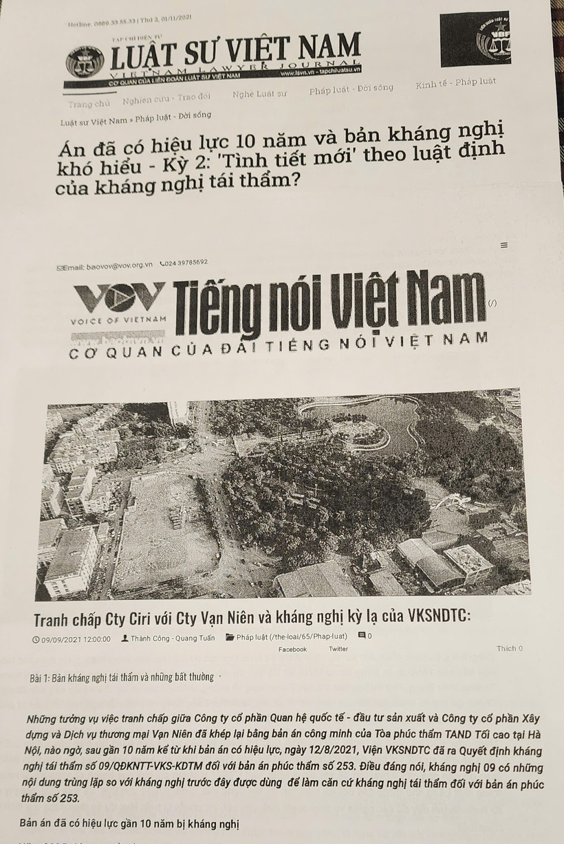 Tháng 9/2021, Kháng nghị tái thẩm số 09/QĐKNTT-KDTM của Viện trưởng VKSNDTC từng thu hút sự quan tâm của báo chí trước khi HĐTP TANDTC giải quyết theo thủ tục tái thẩm.